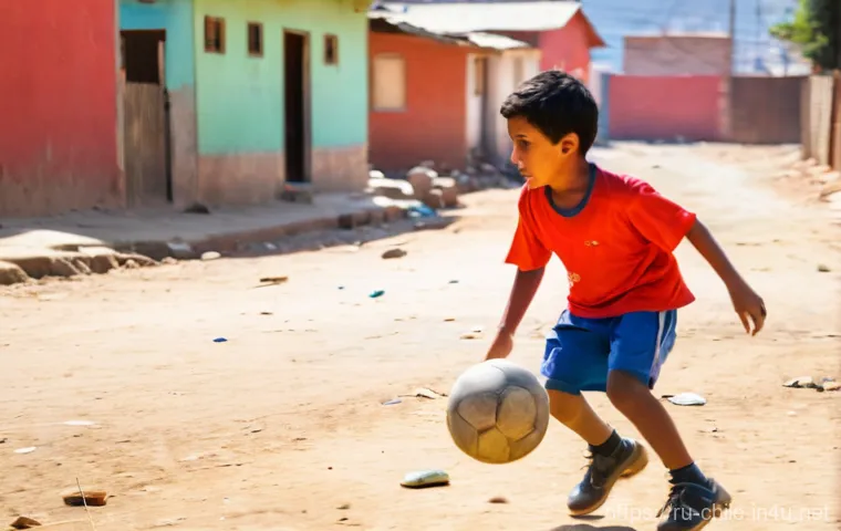 아르투로 비달 선수 분석 - **Prompt: "The Genesis of a Warrior King"**
A young Arturo Vidal, around 8-10 years old, passion...